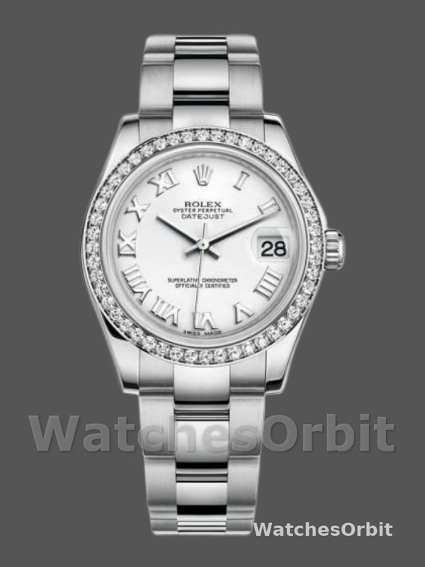 Rolex Datejust 178384 White Roman Numeral Dial 31MM Lady Replica Watch