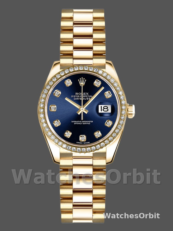 Rolex Datejust 179138 Blue Diamond Dial 26MM Lady Replica Watch
