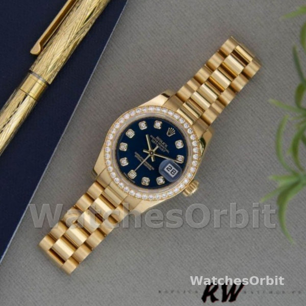 Rolex Datejust 179138 Blue Diamond Dial 26MM Lady Replica Watch