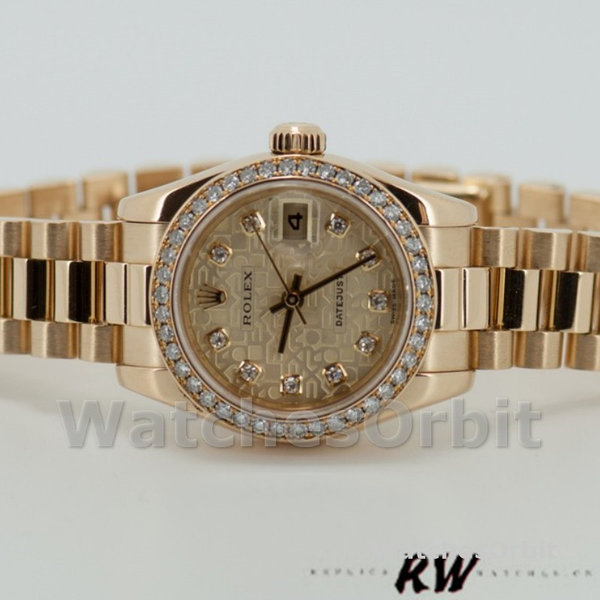 Rolex Datejust 179138 Champagne Jubilee Dial 26MM Lady Replica Watch