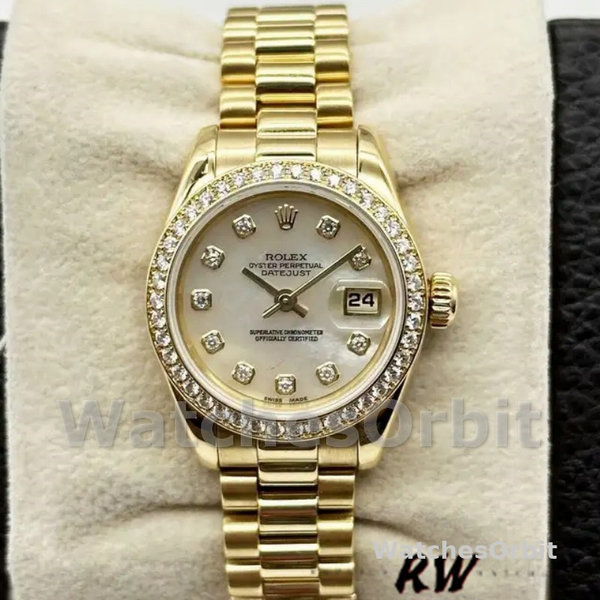 Rolex Datejust 179138 Mother Of Pearl Diamond Dial 26MM Lady Replica Watch