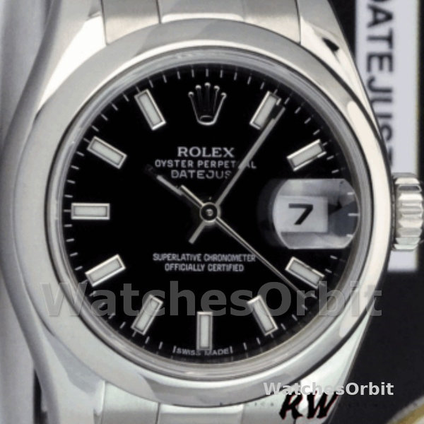 Rolex Datejust 179160 Black Index Dial Domed Bezel 26MM Lady Replica Watch
