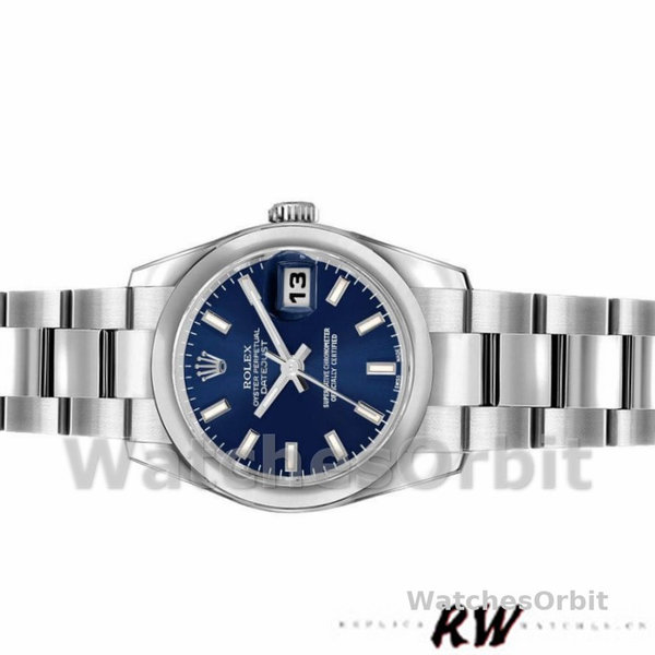 Rolex Datejust 179160 Blue Index Dial Domed Bezel 26MM Lady Replica Watch