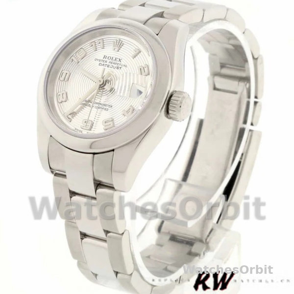 Rolex Datejust 179160 Concentric Circle Silver Dial 26MM Lady Replica Watch