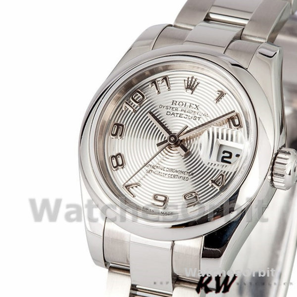 Rolex Datejust 179160 Concentric Circle Silver Dial 26MM Lady Replica Watch