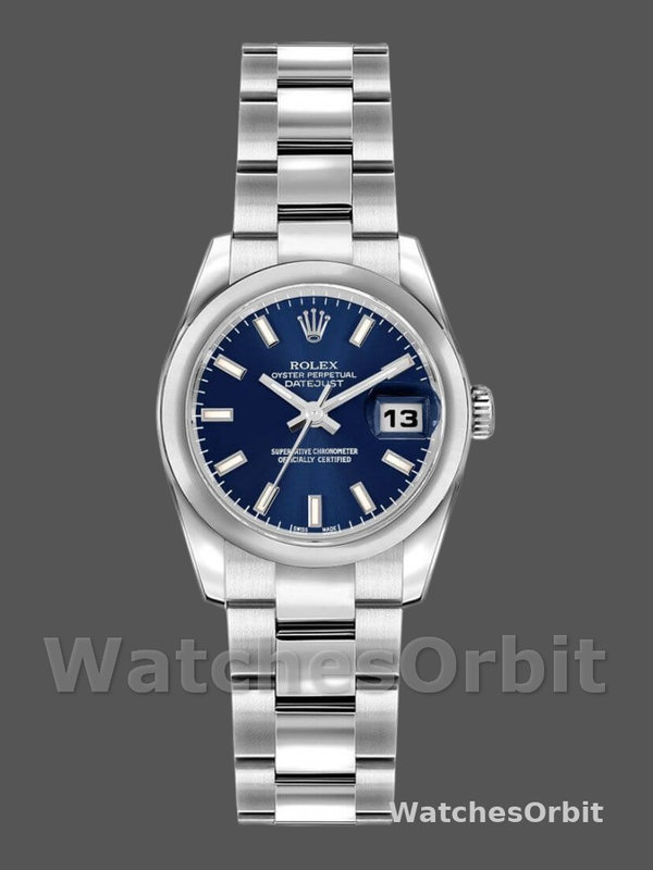 Rolex Datejust 179160 Domed Bezel Blue Index Dial 26MM Lady Replica Watch