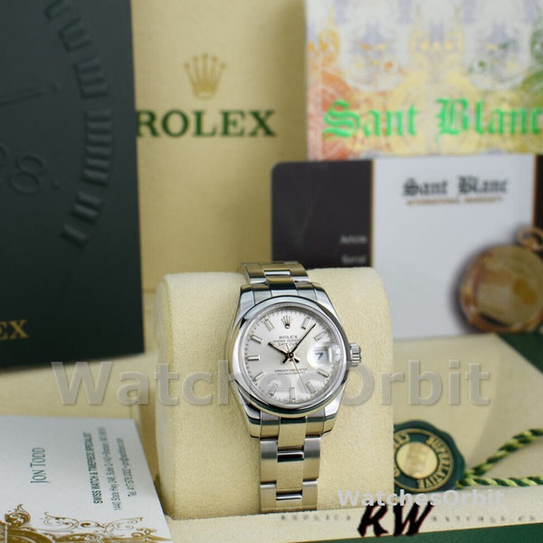 Rolex Datejust 179160 Domed Bezel Silver Index Dial 26MM Lady Replica Watch