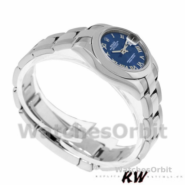 Rolex Datejust 179160 Oyster Bracelet Blue Roman Dial 26MM Lady Replica Watch