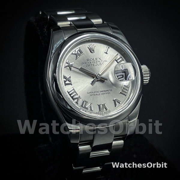 Rolex Datejust 179160 Oyster Bracelet Silver Roman Dial 26MM Lady Replica Watch