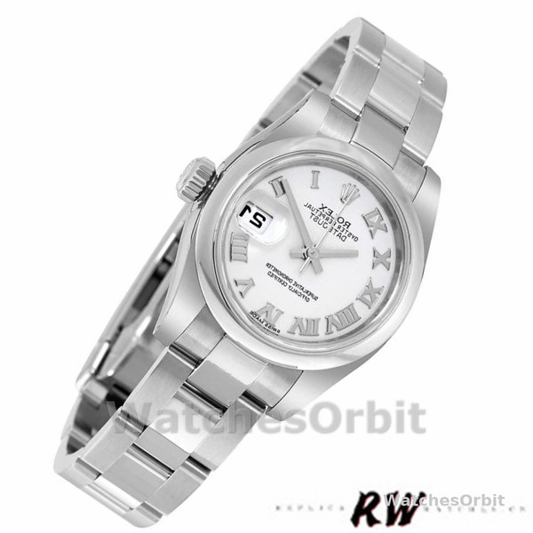 Rolex Datejust 179160 Oyster Bracelet White Roman Dial 26MM Lady Replica Watch