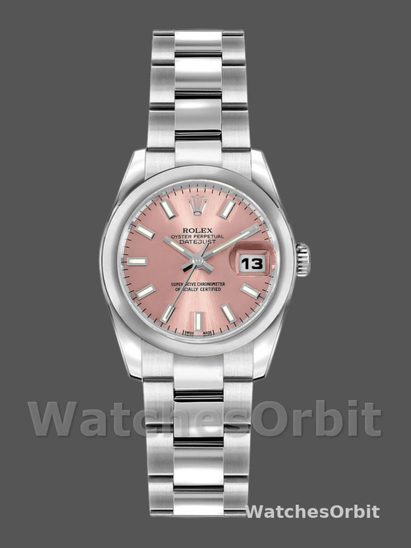 Rolex Datejust 179160 Pink Index Dial Domed Bezel 26MM Lady Replica Watch