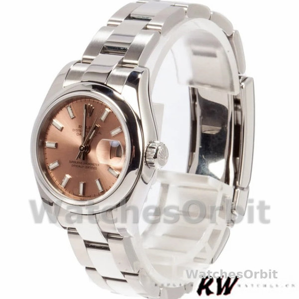Rolex Datejust 179160 Pink Index Dial Domed Bezel 26MM Lady Replica Watch