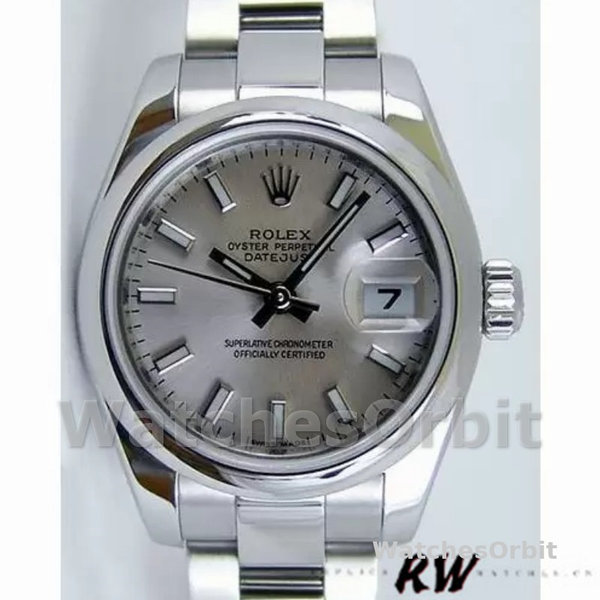 Rolex Datejust 179160 Silver Index Dial Domed Bezel 26MM Lady Replica Watch