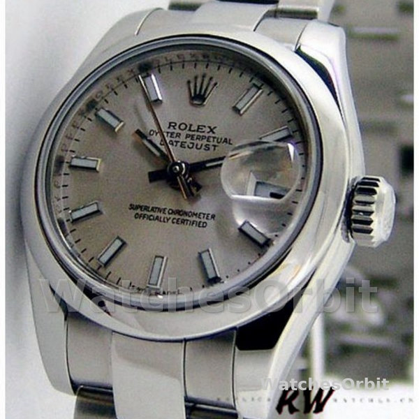 Rolex Datejust 179160 Silver Index Dial Domed Bezel 26MM Lady Replica Watch
