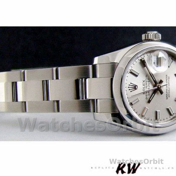 Rolex Datejust 179160 Silver Index Dial Domed Bezel 26MM Lady Replica Watch