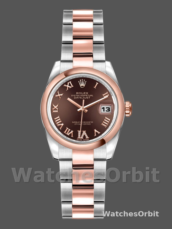 Rolex Datejust 179161 Stainless Steel and Everose Gold Chocolate Brown Dial 26MM Lady Replica Watch