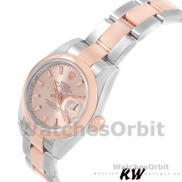Rolex Datejust 179161 Stainless Steel and Everose Gold Pink Index Dial 26MM Lady Replica Watch