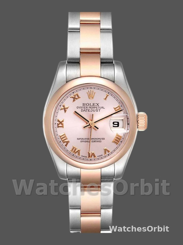 Rolex Datejust 179161 Stainless Steel and Everose Gold Pink Roman Dial 26MM Lady Replica Watch