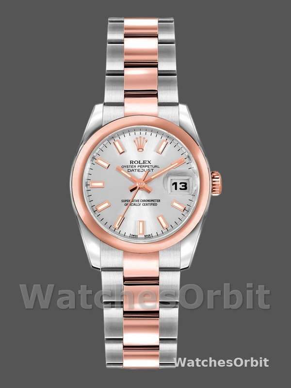 Rolex Datejust 179161 Stainless Steel and Everose Gold Silver Index Dial 26MM Lady Replica Watch