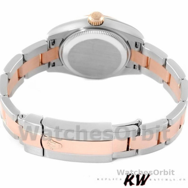Rolex Datejust 179161 Stainless Steel and Everose Gold Silver jubilee anniversary Dial 26MM Lady Replica Watch