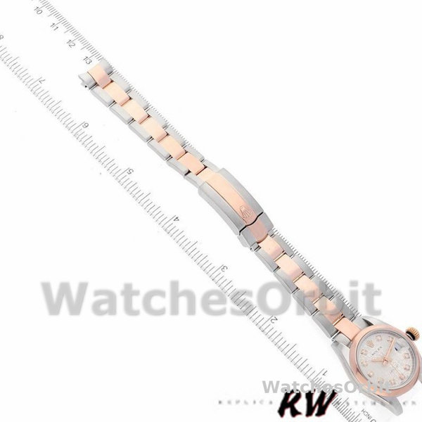 Rolex Datejust 179161 Stainless Steel and Everose Gold Silver jubilee anniversary Dial 26MM Lady Replica Watch