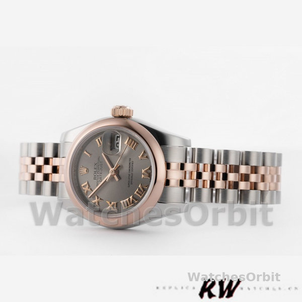Rolex Datejust 179161 Stainless Steel and Everose Gold Steel Roman Dial 26MM Lady Replica Watch