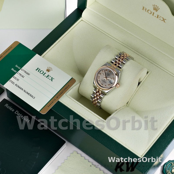 Rolex Datejust 179161 Stainless Steel and Everose Gold Steel Roman Dial 26MM Lady Replica Watch