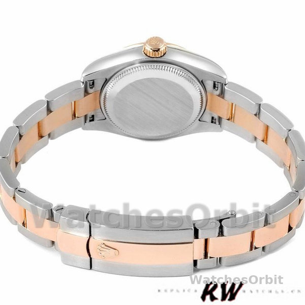Rolex Datejust 179161 Stainless Steel and Everose Gold White Diamond Dial 26MM Lady Replica Watch