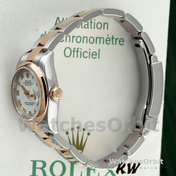 Rolex Datejust 179161 Stainless Steel and Everose Gold White Roman Dial 26MM Lady Replica Watch