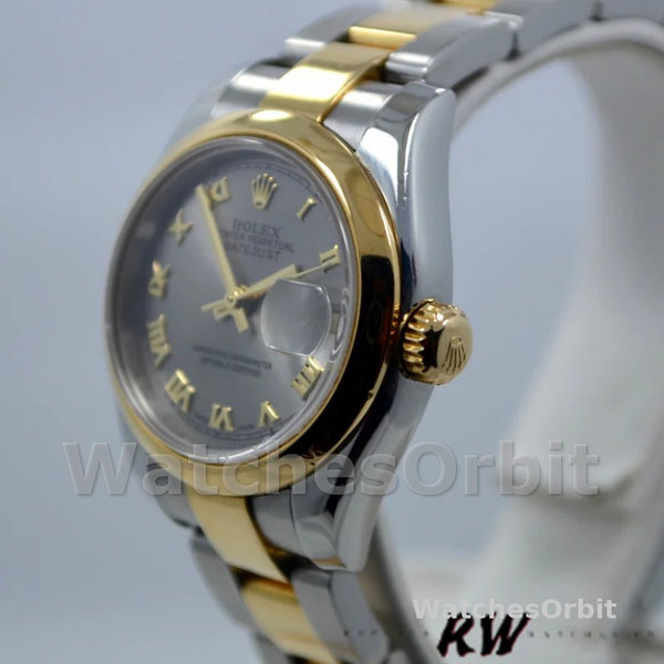 Rolex Datejust 179163 Grey Dial Domed Dezel 26MM Lady Replica Watch