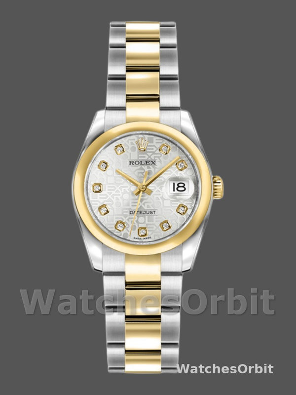 Rolex Datejust 179163 Silver Jubilee Dial Domed Dezel 26MM Lady Replica Watch