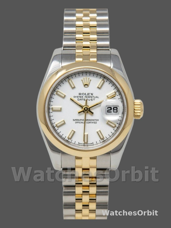 Rolex Datejust 179163 White Index Dial Domed Dezel 26MM Lady Replica Watch