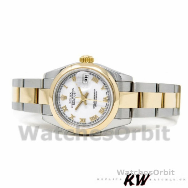 Rolex Datejust 179163 White Roman Numeral Dial 26MM Lady Replica Watch