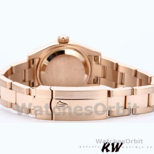 Rolex Datejust 179165 Everose Gold Pink Roman Dial 26MM Lady Replica Watch