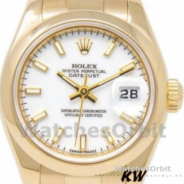 Rolex Datejust 179168 Smooth Domed White Index Dial 26MM Lady Replica Watch