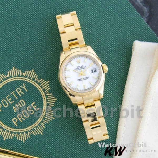 Rolex Datejust 179168 Smooth Domed White Index Dial 26MM Lady Replica Watch