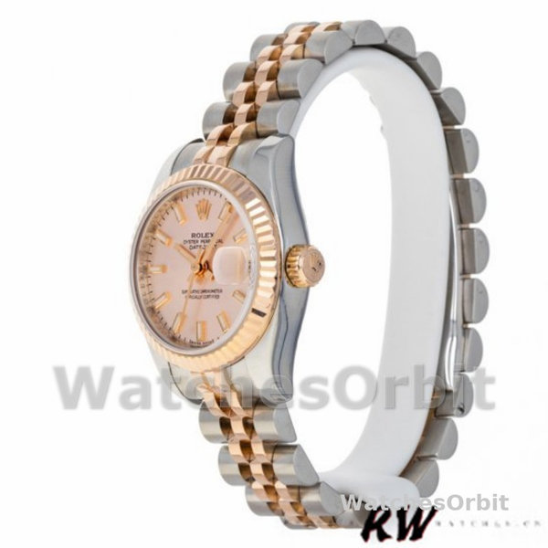 Rolex Datejust 179171 Pink Dial Fluted Bezel 26MM Lady Replica Watch