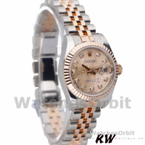 Rolex Datejust 179171 Pink Jubilee Dial Fluted Bezel 26MM Lady Replica Watch