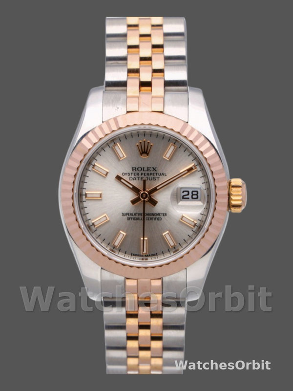 Rolex Datejust 179171 Silver Dial Fluted Bezel 26MM Lady Replica Watch