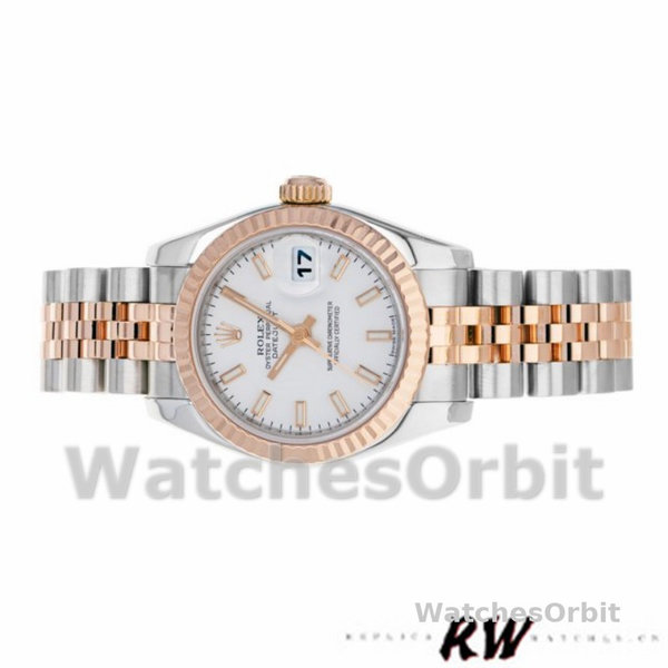 Rolex Datejust 179171 White Dial Fluted Bezel 26MM Lady Replica Watch