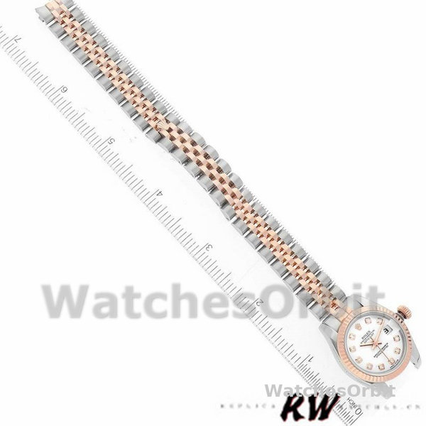 Rolex Datejust 179171 White Diamond Dial Fluted Bezel 26MM Lady Replica Watch