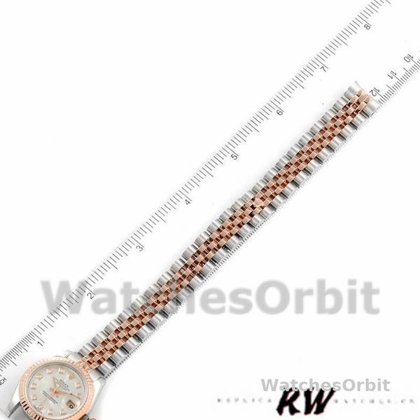 Rolex Datejust 179171 White MOP Diamond Dial Fluted Bezel 26MM Lady Replica Watch