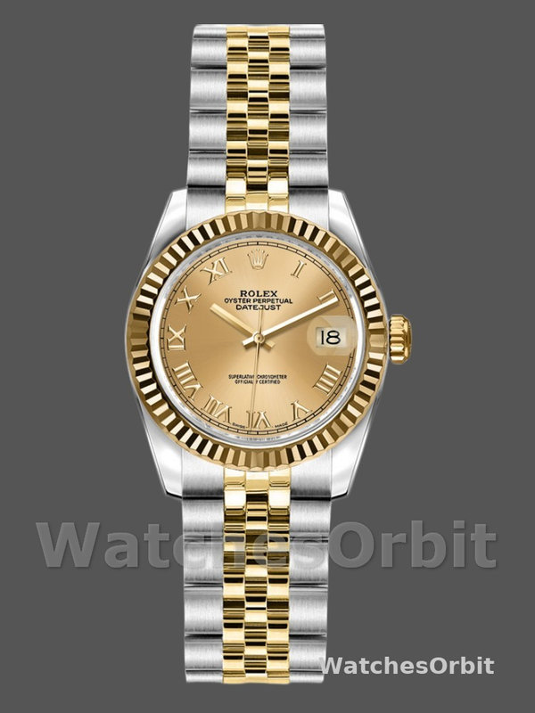 Rolex Datejust 179173 Champagne Roman Numeral Dial 26MM Lady Replica Watch