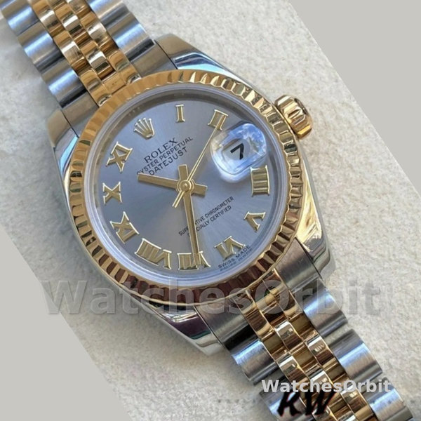 Rolex Datejust 179173 Grey Roman Numeral Dial 26MM Lady Replica Watch
