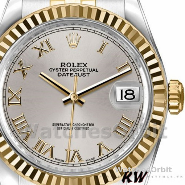 Rolex Datejust 179173 Silver Roman Numeral Dial 26MM Lady Replica Watch