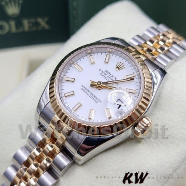 Rolex Datejust 179173 White Index Dial Fluted Bezel 26MM Lady Replica Watch