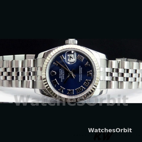 Rolex Datejust 179174 Blue Roman Numeral Dial 26MM Lady Replica Watch