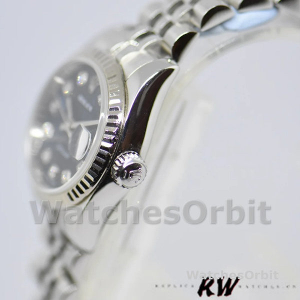Rolex Datejust 179174 Jubilee Blue Diamond Dial Fluted Bezel 26MM Lady Replica Watch