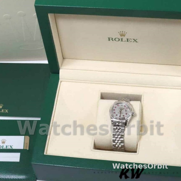 Rolex Datejust 179174 Mother of Pearl White Dial Fluted Bezel 26MM Lady Replica Watch