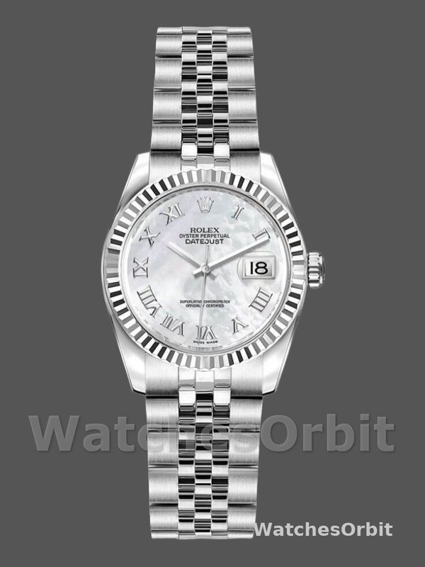 Rolex Datejust 179174 Mother Of Pearl White Dial Fluted Bezel 26MM Lady Replica Watch